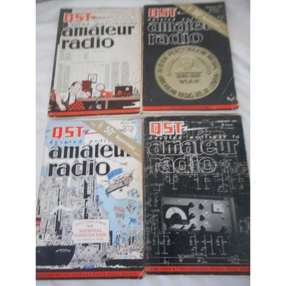 QST Other - Lot 4 Vintage QST Magazine devoted entirely to amateur radio 1949 1960s Ads